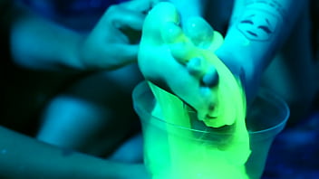 Lesbians slime foot fetish and hitachi play