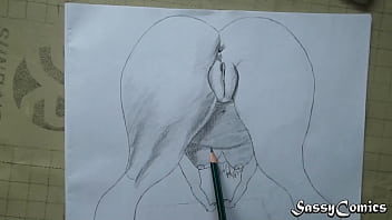 Fat pussy pencil sketch