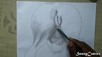 Fat pussy pencil sketch