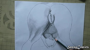 Fat pussy pencil sketch