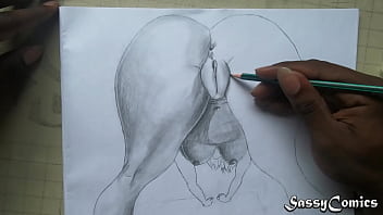 Fat pussy pencil sketch