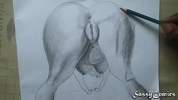Fat pussy pencil sketch