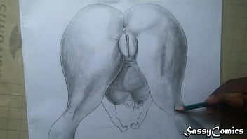Fat pussy pencil sketch