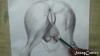 Fat pussy pencil sketch