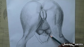 Fat pussy pencil sketch