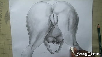 Fat pussy pencil sketch