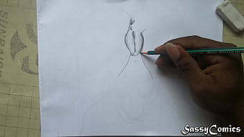 Fat pussy pencil sketch