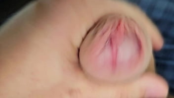 Lots of precum while edging my unique cock