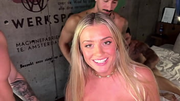 Miss alice's first dvp and gangbang with 4 men