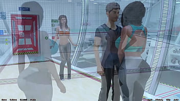 Stranded in space #138 petite brunette can't stop looking at busty milfs tits