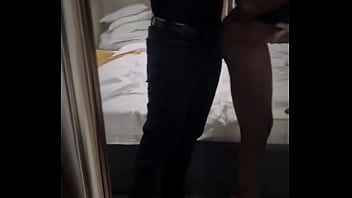 The "no panties rule" check before our dinner date ️