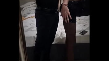 The "no panties rule" check before our dinner date ️