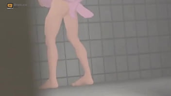 Couple having intense fuck at bathroom