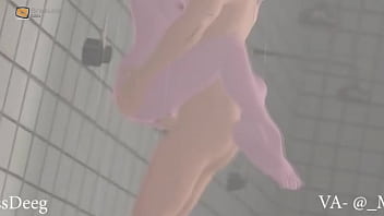 Couple having intense fuck at bathroom