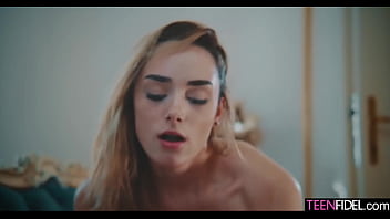 Babe with a big dick down her throat and pussy