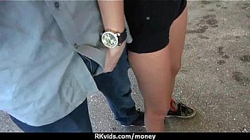 Stunning euro teen gets talked in to giving a blowjob for cash 24