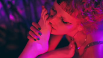 My slave girl loves to swallow my perfect feet