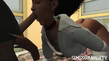 Hood black chick sucks big black dick