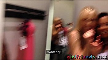 Girlfriends iphone video in changing room before hot lesbian sex