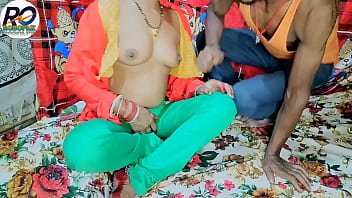 Bhabhi has taken off her jeans and is licking the pussy with her tongue while being fully naked