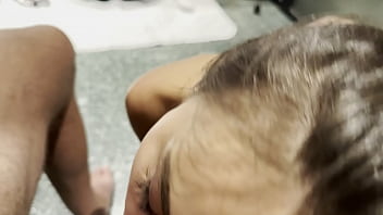 Monika fox pov masturbates titfuck and blowjob with cum in mouth in hotel bathroom