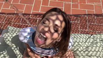 My friend's stepsister asks for two cocks to be put in her pussy