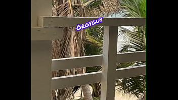 Pussy view beach resort outdoor flash