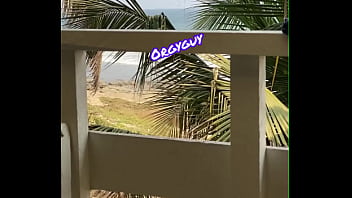 Pussy view beach resort outdoor flash