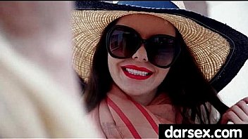 Gorgous babe in stockings tasiting a dick 21