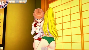 Hentai hotties asuna and leifa service eachother