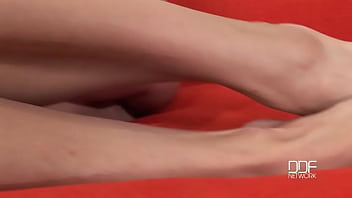 She tantalizes with pantyhose