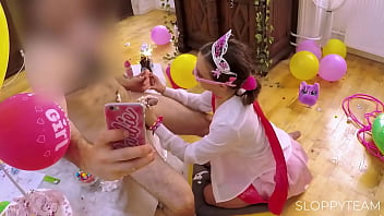 Cum shot mixed with whipped cream food fetish