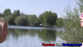 Cute dutch teens outdoors