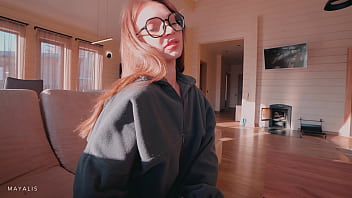 Knock knock let the sweet hot stranger in to warm up home