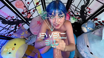 Sliding my feet up and down your hard cock & taking your huge load on my face