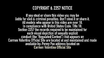 Oiled up carmen valentina dildo fucks her pretty plump pussy