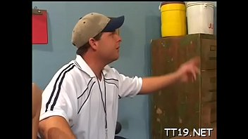 Rides a large hard pole wildy with her ass