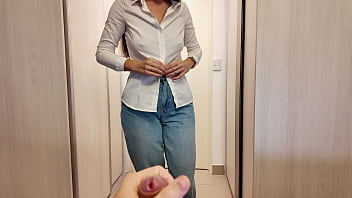 Stepmother helped her stepson quickly cum in her panties before work Stepmother helped her stepson quickly cum in her panties before work