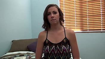 Summer rae sexy coed pov blowjob and huge cum facial