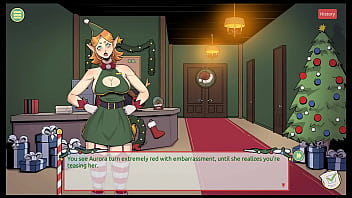 Claus' secret surprise xmas hentai game ep 3 mrs santa tease us with her underskirt anal plug