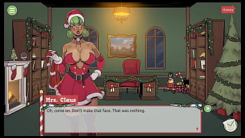 Claus' secret surprise xmas hentai game ep 3 mrs santa tease us with her underskirt anal plug