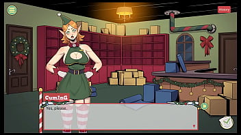 Claus' secret surprise xmas hentai game ep 3 mrs santa tease us with her underskirt anal plug