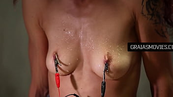 Redhead slave shocked and whipped