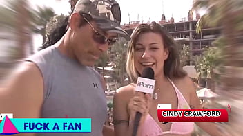 Construction stud joe flooding cindy crawford's cunt with cum