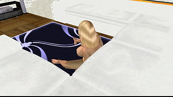 3d animation porn video of a beautiful big breasted girl rubbing her pussy