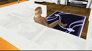 3d animation porn video of a beautiful big breasted girl rubbing her pussy