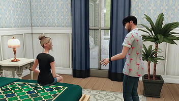 Stepsister caught by stepbrother masturbating in her room then impregnates her