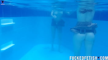 Skinny girls pool underwater fetish lesbian