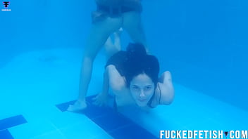 Skinny girls pool underwater fetish lesbian