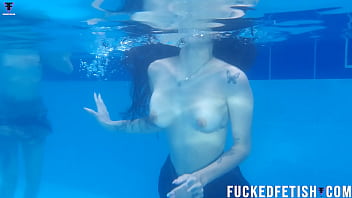Skinny girls pool underwater fetish lesbian